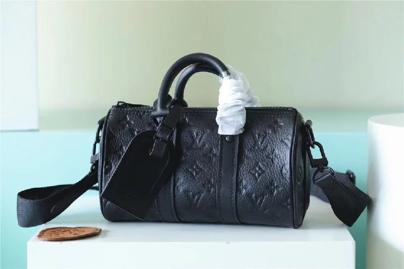 Louis Vuitton Nano Speedy Monogram Empreinte Black For Women. Women-s Bags. Shoulder And Crossbody Bags 6.3in/16cm LV