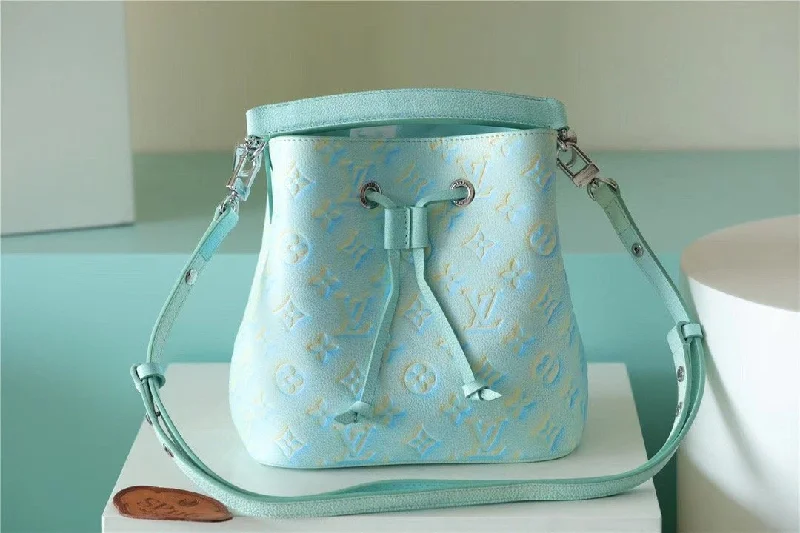 Louis Vuitton NeoNoe BB Monogram Empreinte Mint For Women. Women-s Handbags. Shoulder And Crossbody Bags 7.9in/20cm LV