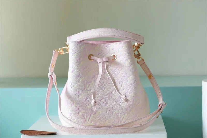 Louis Vuitton NeoNoe BB Monogram Empreinte Pink For Women. Women-s Handbags. Shoulder And Crossbody Bags 7.9in/20cm LV M46174