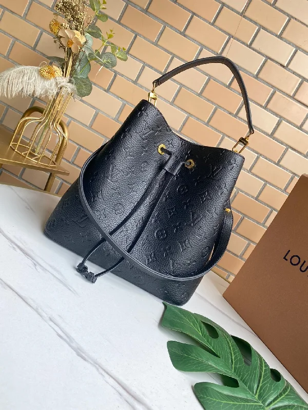 Louis Vuitton NeoNoe MM Bucket Bag Monogram Empreinte Black For Women. Women-s Handbags. Shoulder Bags 10.2in/26cm LV M45256