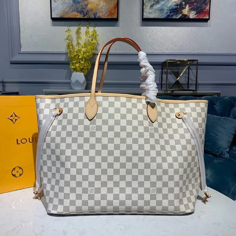 Louis Vuitton Neverfull GM Tote Bag Damier Azur Canvas Rose Ballerine Pink For Women. Women-s Handbags. Shoulder Bags 15.4in/39cm LV N41604