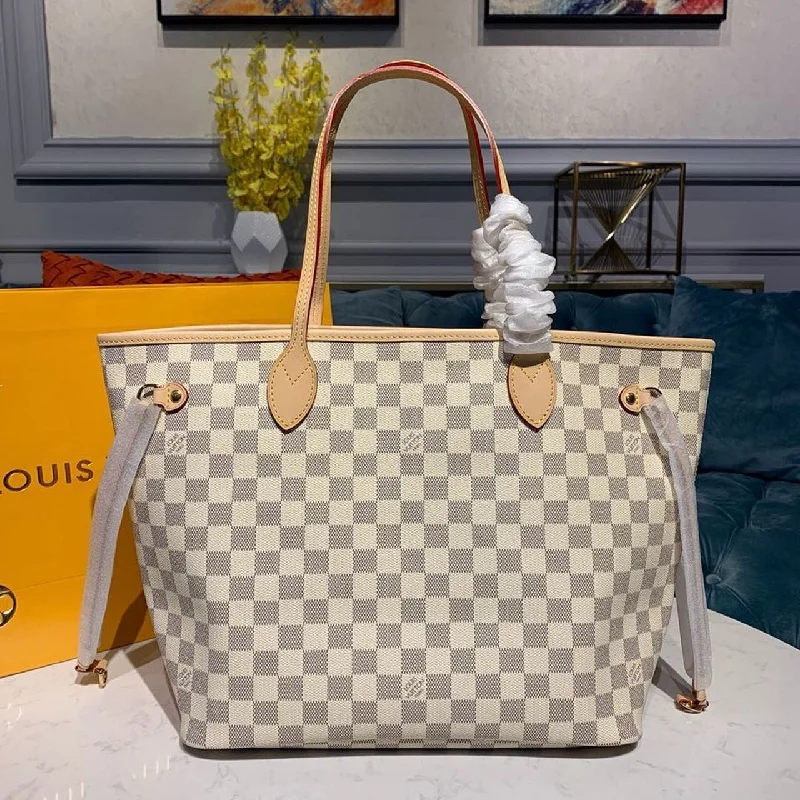 Louis Vuitton Neverfull MM Tote Bag Damier Azur Canvas For Women. Women-s Handbags. Shoulder Bags 12.2in/31cm LV N41361