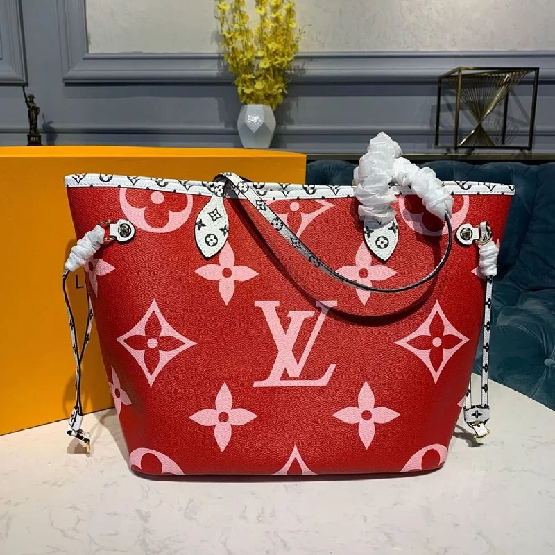 Louis Vuitton Neverfull MM Tote Bag Monogram Canvas Red/Pink For Women. Women-s Handbags. Shoulder Bags 12.2in/31cm LV M44567