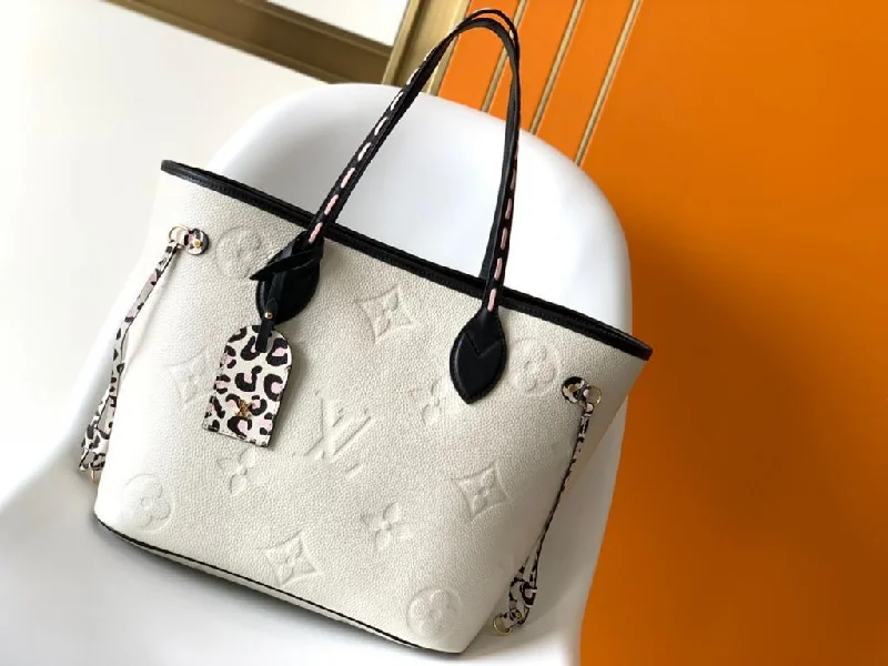 Louis Vuitton Neverfull MM Tote Bag Wild At Heart Monogram Empreinte Cream For Women. Women-s Handbags. Shoulder Bags 12.2in/31cm LV M58525