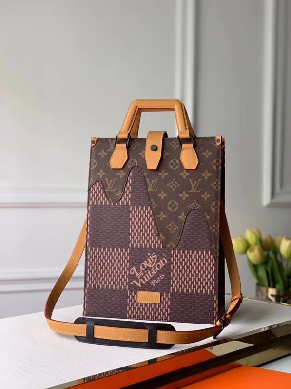 Louis Vuitton Nigo Mini Tote Bag Damier Ebene And Monogram Canvas For Women. Women-s Bags. Shoulder And Crossbody Bags 13.8in/35cm LV N40355