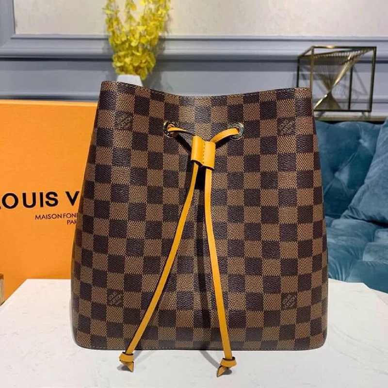 Louis Vuitton No No BB Bucket Bag 26cm Damier Ebene Canvas Spring/Summer Collection N40213. Safran