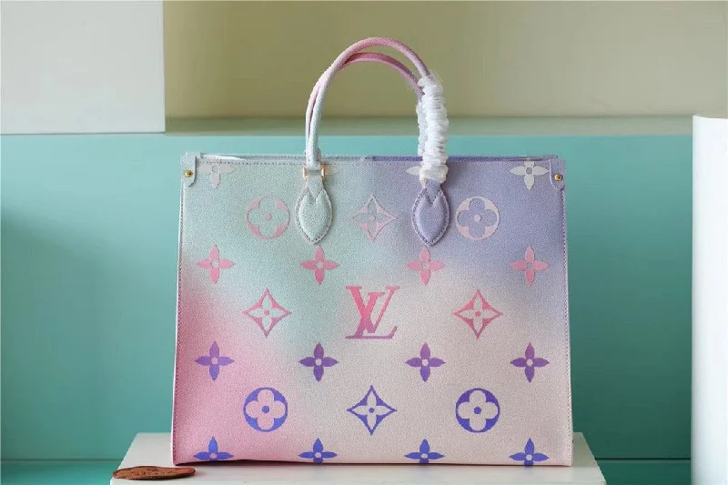 Louis Vuitton Onthego GM Tote Bag In Monogram Canvas Sunrise Pastel For Women 16.1in/41cm LV M46076