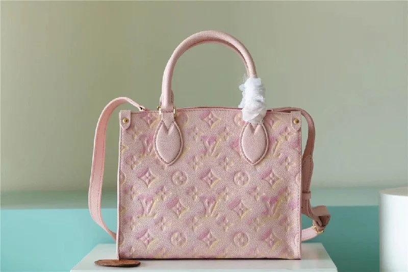 Louis Vuitton Onthego PM Bag To The World Of Grand Slam Make With Monogram Jacquard Velvet Pastel For Women 9.8in/25cm LV