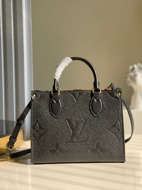 Louis Vuitton OnTheGo PM Tote Bag Monogram Empreinte Black For Women. Women-s Handbags. Shoulder And Crossbody Bags 9.8in/25cm LV M45653