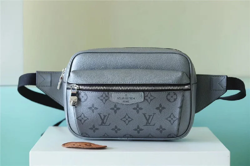 Louis Vuitton Outdoor Bumbag Monogram Canvas Grey For Men. Men-s Bags 8.3in/21cm LV