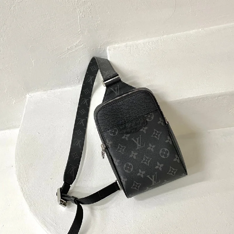 Louis Vuitton Outdoor Slingbag Taigarama Noir Black For Men. Men-s Bags. Crossbody Bags 8.3in/21cm LV M30741