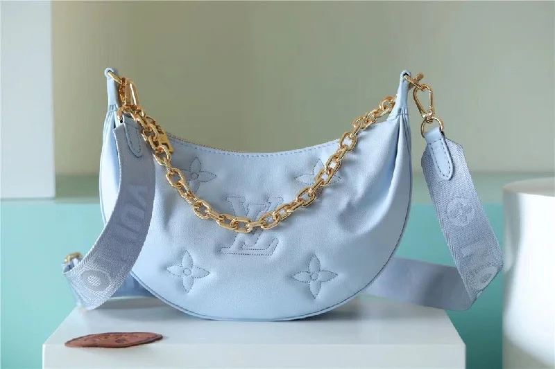 Louis Vuitton Over The Moon Bag Handbags For Women In Bleu Glacier Blue 10.8in/28cm LV M59825