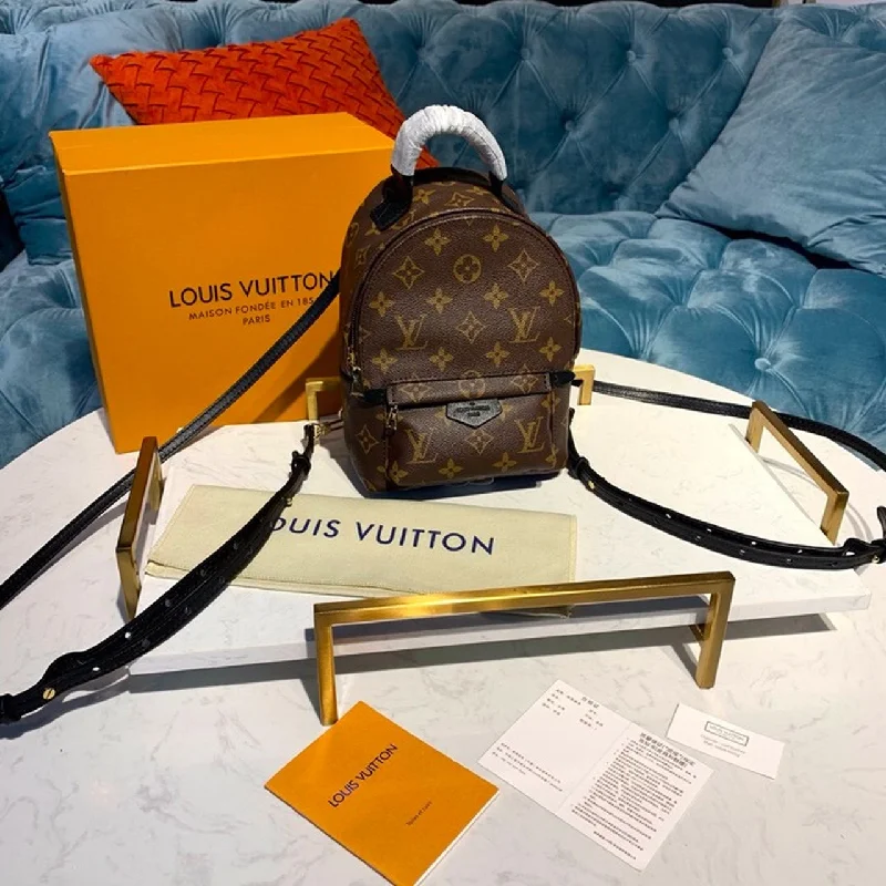 Louis Vuitton Palm Springs Mini Backpack Bag 22cm Monogram Canvas Spring/Summer Collection M41562. Brown