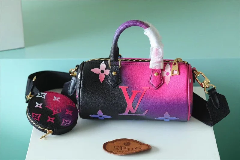 Louis Vuitton Papillon BB Bag Classic Monogram For Women 20cm Midnight Fuchsia LV M59860