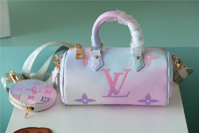 Louis Vuitton Papillon BB Bag Classic Monogram For Women 20cm Sunrise Pastel LV M46078