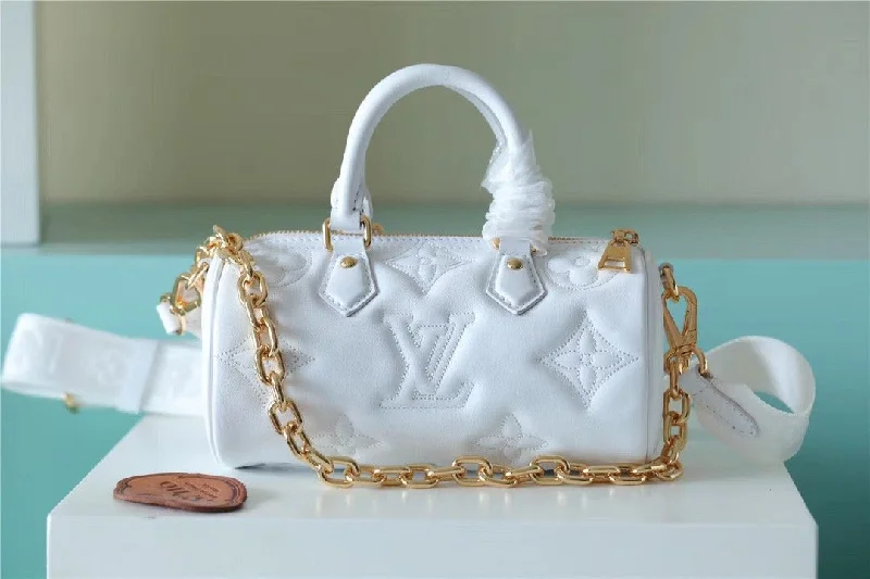 Louis Vuitton Papillon BB Bag Classic Monogram For Women 20cm White LV M59827