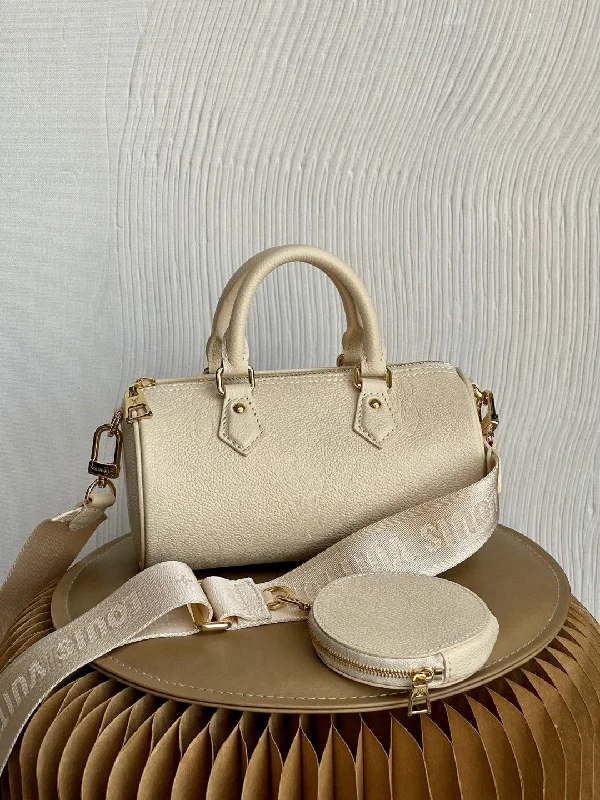 Louis Vuitton Papillon BB Bag In Monogram Empreinte For Women 7.9in/20cm Cream Beige M45994