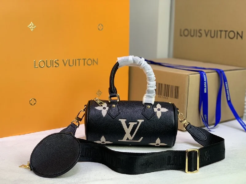 Louis Vuitton Papillon BB Monogram Empreinte Black/Beige For Women. Women-s Handbags. Shoulder And Crossbody Bags 7.9in/20cm LV M45980