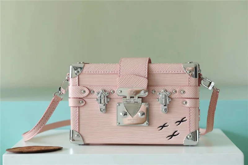 Louis Vuitton Petite Malle Epi Light Pink For Women. Women-s Handbags. Shoulder And Crossbody Bags 7.9in/20cm LV