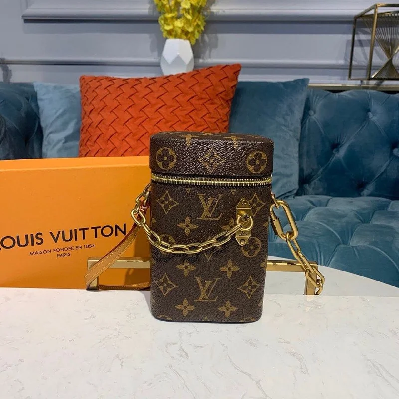 Louis Vuitton Phone Box 10cm Monogram Canvas Fall/Winter Collection M44914. Brown