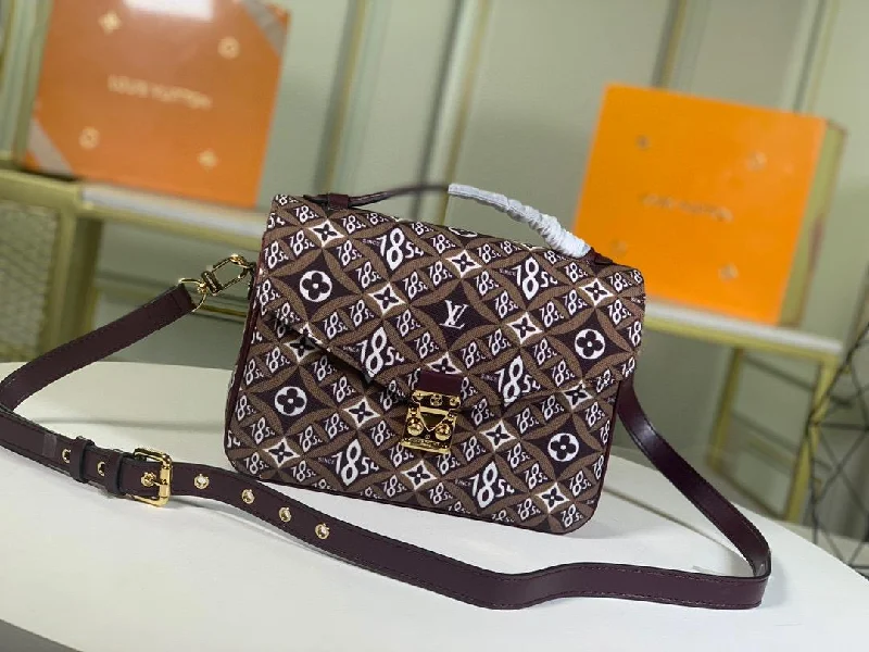 Louis Vuitton Pochette Metis MM Jacquard Since 1854 Brown For Women. Women-s Handbags. Shoulder And Crossbody Bags 9.8in/25cm LV