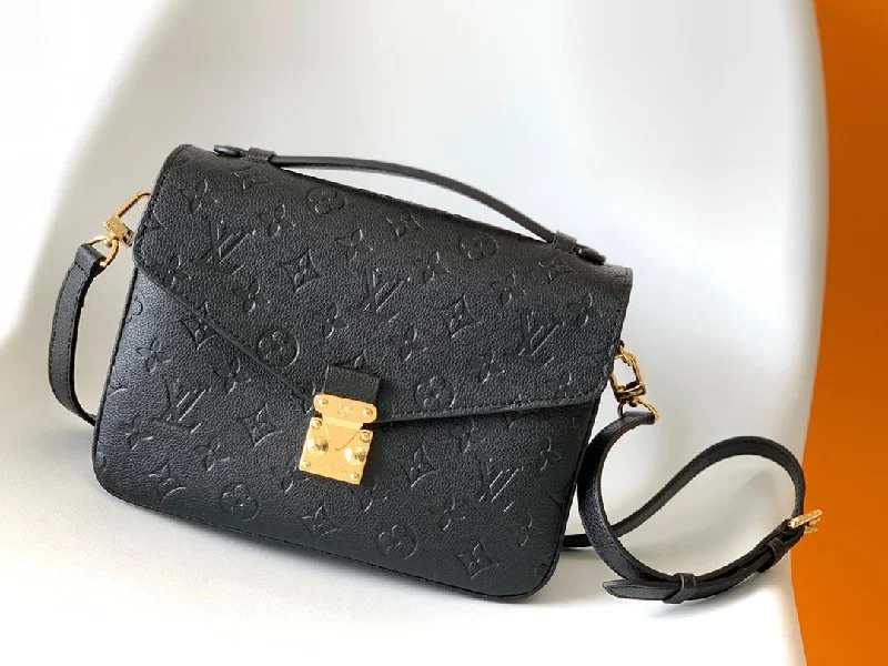 Louis Vuitton Pochette Metis Monogram Empreinte Black For Women. Women-s Handbags. Shoulder And Crossbody Bags 9.8in/25cm LV M41487