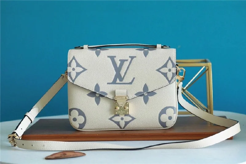 Louis Vuitton Pochette Metis Monogram Empreinte White For Women. Women-s Handbags. Shoulder Bags And Crossbody Bags 9.8in/25cm LV