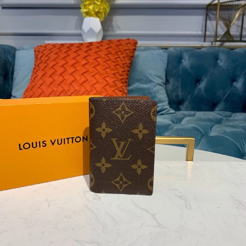 Louis Vuitton Pocket Organiser Monogram Canvas For Women. Women Wallet LV