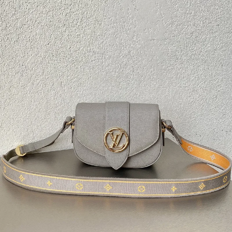 Louis Vuitton Point 9 Create By Nicolas Ghesquie`re With Monogram Flower 9.1in/22cm Grey For Women LV M55946