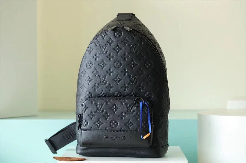 Louis Vuitton Racer Slingbag Monogram Shadow Black For Men. Men-s Backpacks 16.5in/42cm LV M46107