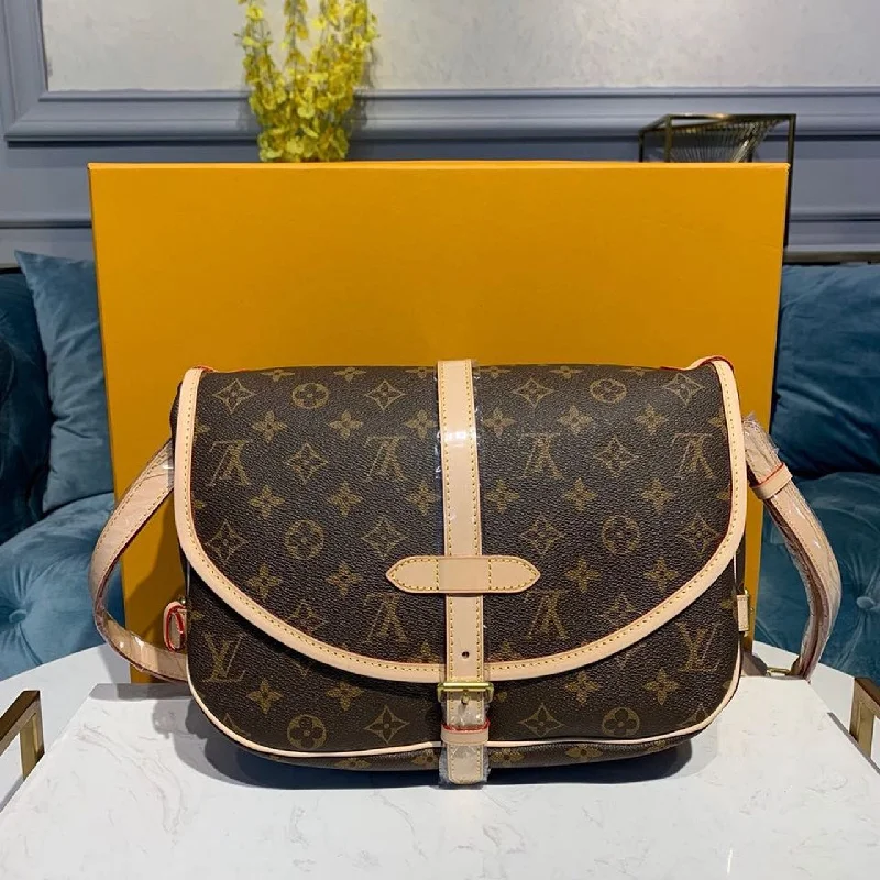 Louis Vuitton Saumur MM Monogram Canvas For Women. Women-s Handbags. Shoulder And Crossbody Bags 11.8in/30cm LV M40710