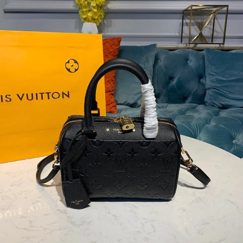 Louis Vuitton Speedy Bandouliere 20 Monogram Empreinte Black For Women. Women-s Handbags. Shoulder And Crossbody Bags 7.8in/20cm LV M42394