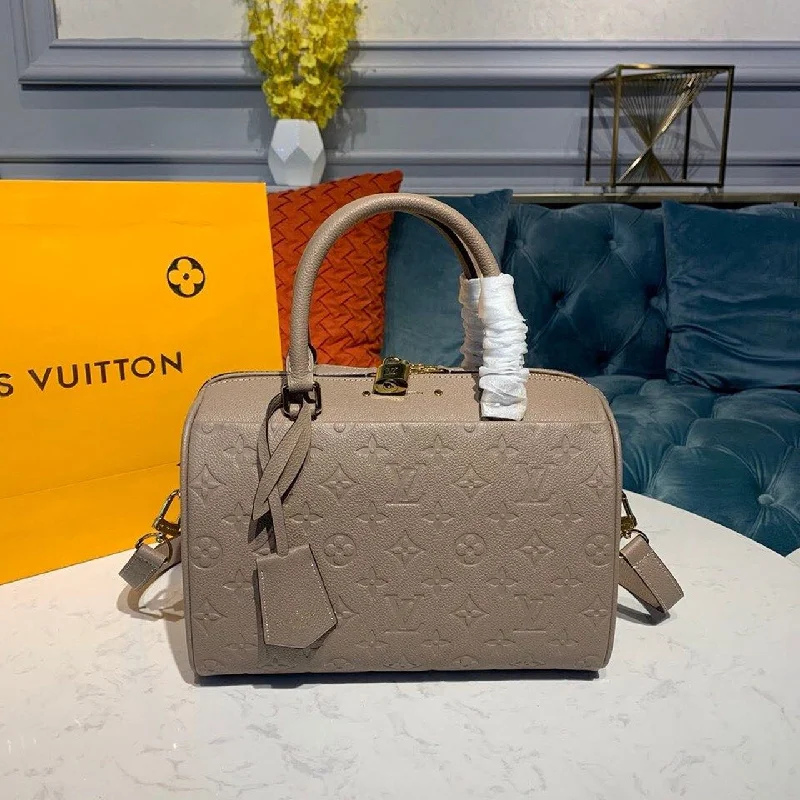 Louis Vuitton Speedy Bandouliere 25 Monogram Empreinte Galet Grey For Women. Women-s Handbags. Shoulder And Crossbody Bags 9.8in/25cm LV