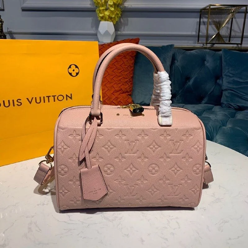 Louis Vuitton Speedy Bandouliere 25 Monogram Empreinte Light Pink For Women. Women-s Handbags. Shoulder And Crossbody Bags 9.8in/25cm LV