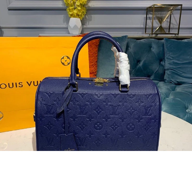 Louis Vuitton Speedy Bandouliere 30 Monogram Empreinte Blue For Women. Women-s Handbags. Shoulder And Crossbody Bags 11.8in/30cm LV