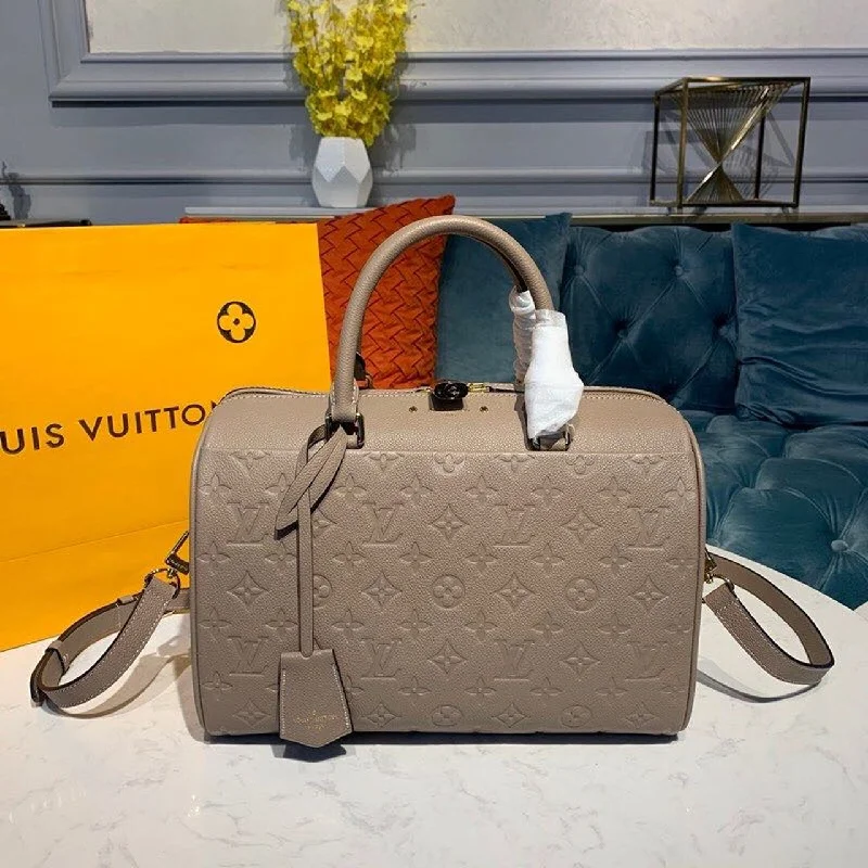 Louis Vuitton Speedy Bandouliere 30 Monogram Empreinte Galet Grey For Women. Women-s Handbags. Shoulder And Crossbody Bags 11.8in/30cm LV