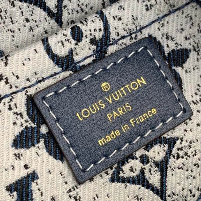 Louis Vuitton Square Bag Denim Jacquard Blue By Nicolas Ghesquiere For Women. Women-s Bags 6.3in/16cm LV M59611