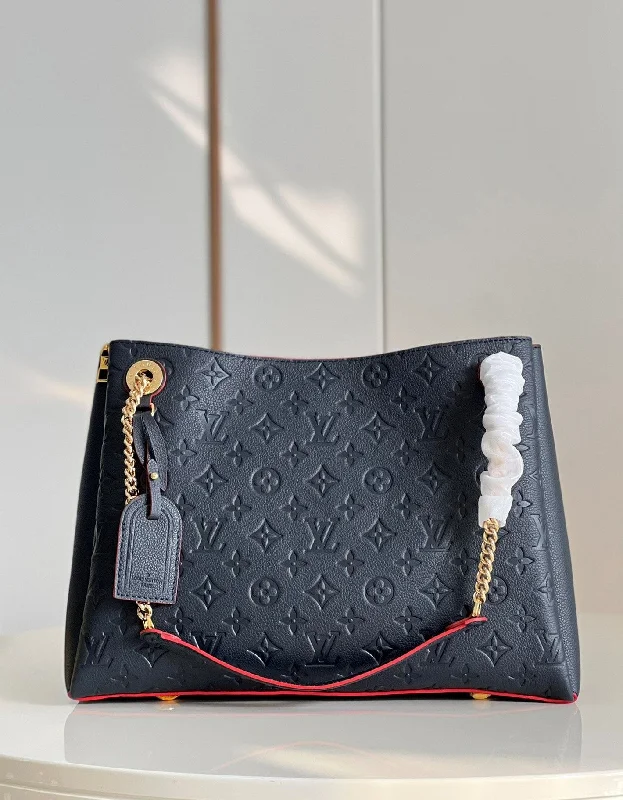 Louis Vuitton Surene MM Monogram Empreinte Black/Red For Women. Women-s Handbags. Shoulder Bags 14.6in/37cm LV M43759