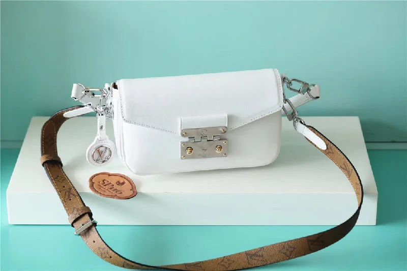 Louis Vuitton Swing Monogram White For Women. Women-s Handbags. Shoulder And Crossbody Bags 24cm/9.4in LV