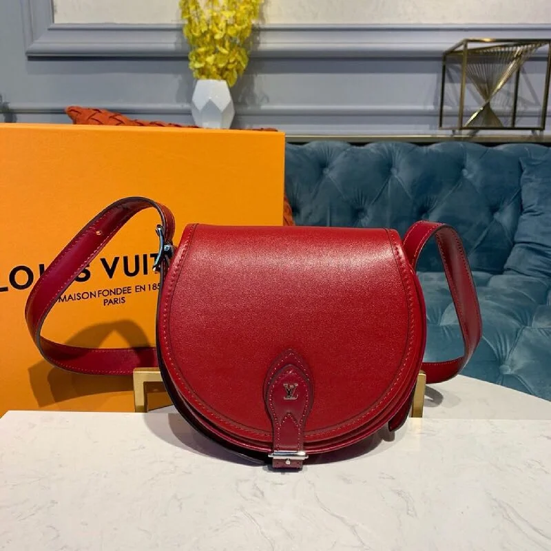 Louis Vuitton Tambourin Cherry Red For Women. Women-s Handbags. Shoulder And Crossbody Bags 7.1in/18cm LV M55506