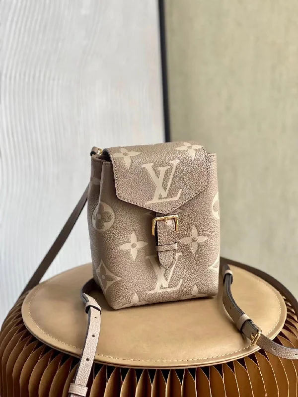 Louis Vuitton Tiny Backpack Monogram Empreinte Tourterelle Beige For Women. Women-s Bags 19cm LV M80738