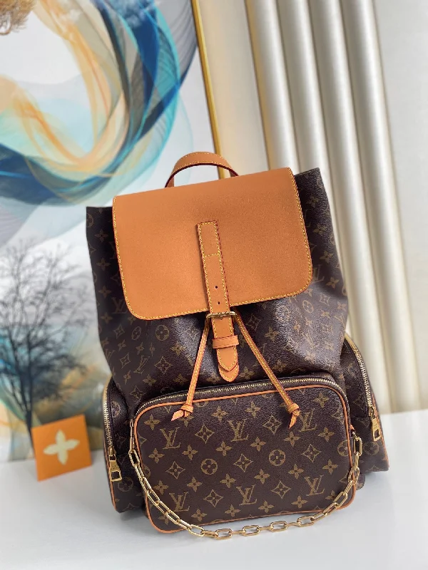 Louis Vuitton Trio Backpack Monogram Canvas By Virgil Abloh For Men. Men-s Bags 44cm LV M44658