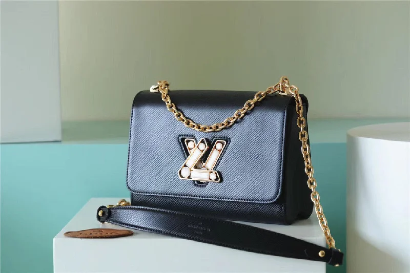 Louis Vuitton Twist MM Epi Black For Women. Women-s Handbags. Shoulder And Crossbody Bags 9.1in/23cm LV