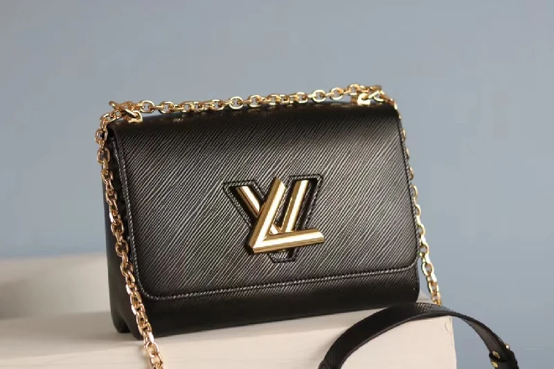 Louis Vuitton Twist MM Epi Black For Women. Women-s Handbags. Shoulder And Crossbody Bags 9.4in/23cm LV