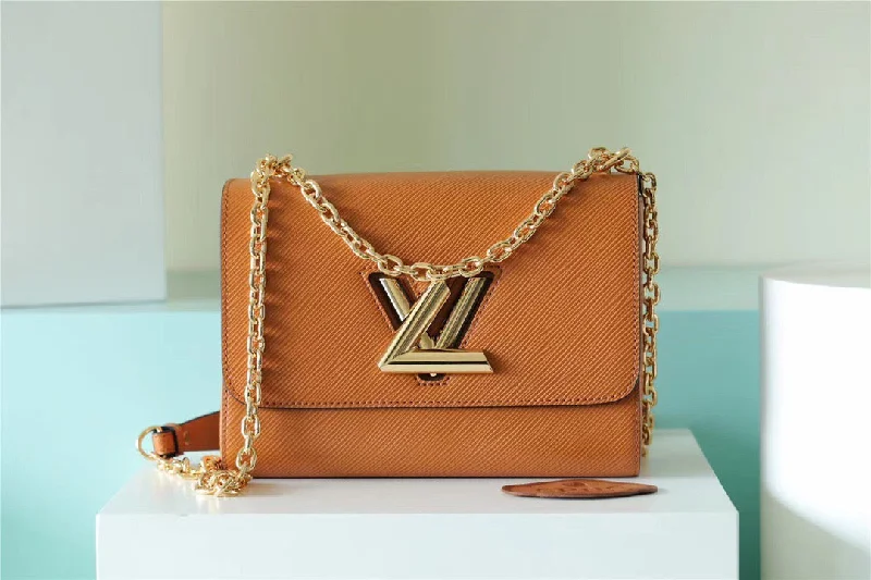 Louis Vuitton Twist MM Epi Gold Miel Brown For Women. Women-s Bags. Shoulder And Crossbody Bags 9.1in/23cm LV M59686