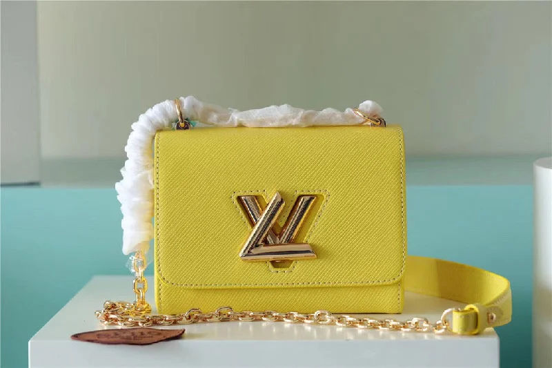 Louis Vuitton Twist PM Epi Yellow For Women. Women-s Handbags. Shoulder And Crossbody Bags 7.5in/19cm LV