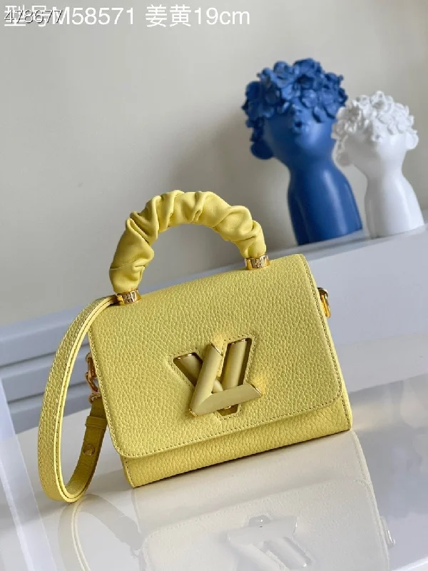 Louis Vuitton Twist PM Ginger Yellow For Women. Women-s Handbags. Shoulder And Crossbody Bags 7.1in/18cm LV M58571