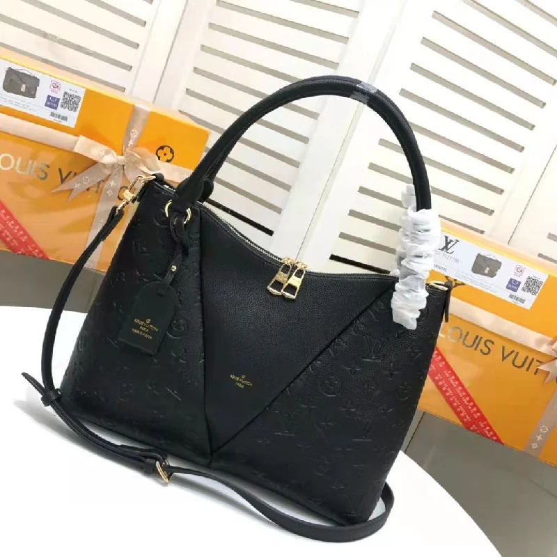 Louis Vuitton V Tote MM Monogram Empreinte Black For Women. Women-s Handbags. Shoulder And Crossbody Bags 14.2in/36cm LV M44421