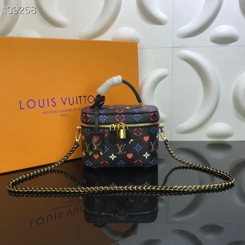 Louis Vuitton Vanity PM Game On Monogram Canvas By Nicolas Ghesquiere Black For Women. Women-s Handbags. Shoulder And Crossbody Bags 7.5in/19cm LV M57482