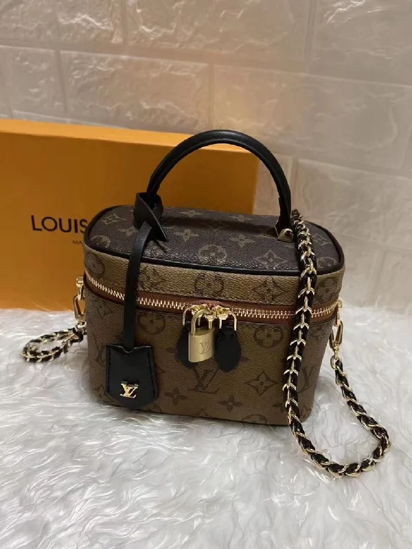 Louis Vuitton Vanity PM Monogram And Monogram Reverse Canvas By Nicolas Ghesquiere For Women. Women-s Handbags. Shoulder And Crossbody Bags 7.5in/19cm LV M42264